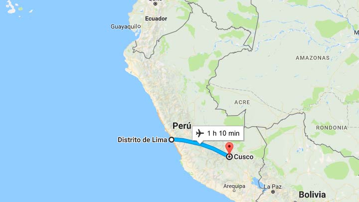 Kde leží Cusco a Machu Picchu